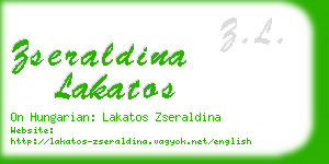 zseraldina lakatos business card